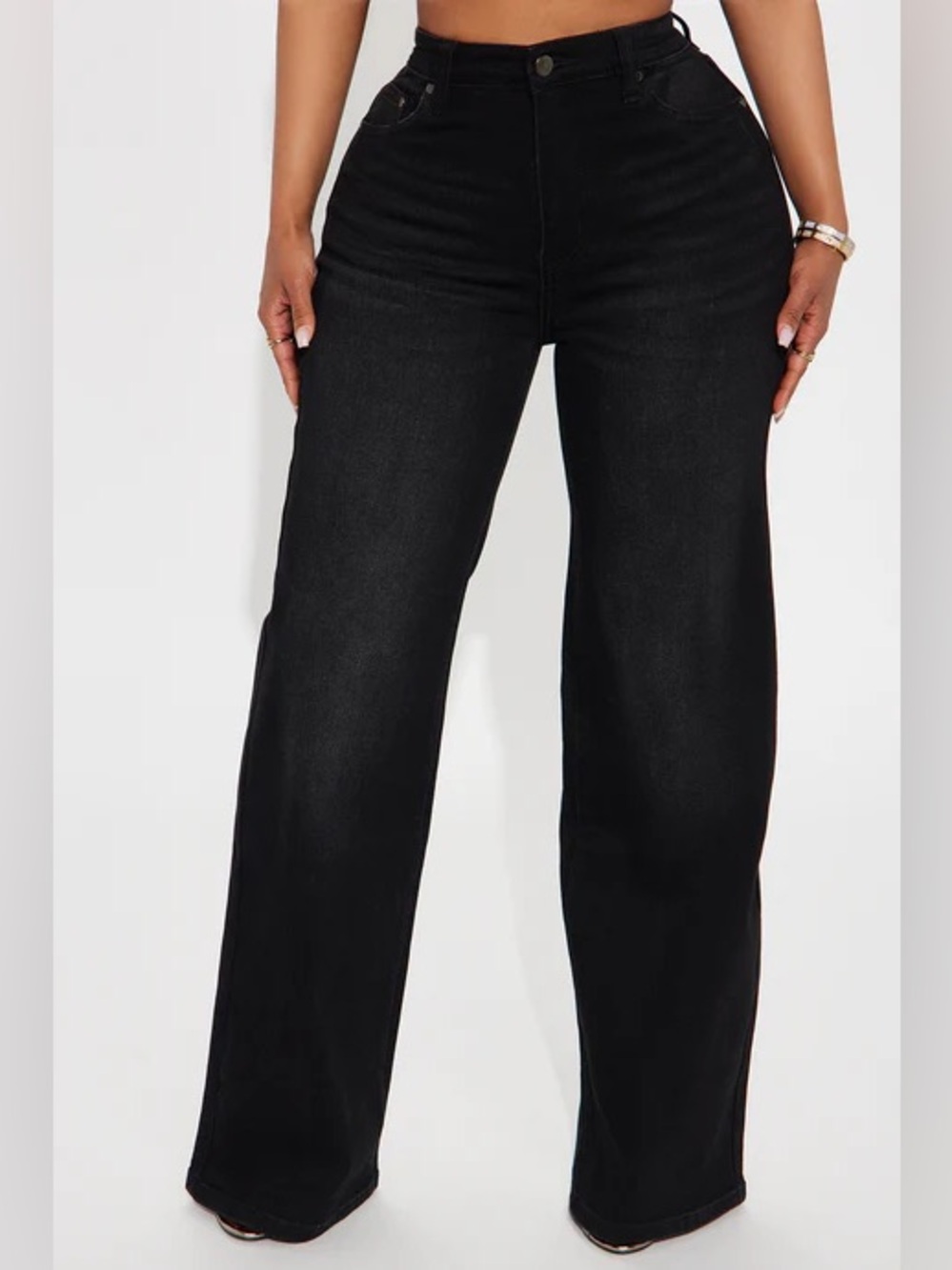 Fashion Nova Black Straight Leg Jean